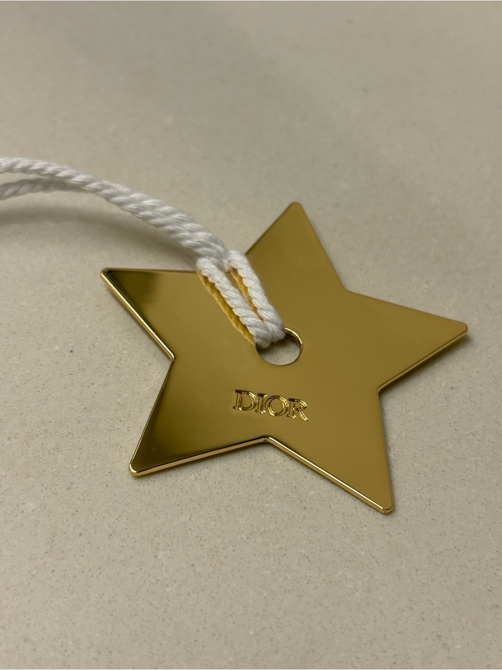 Dior Gold Star Metal Ornament Tag bag charm - Picture 6 of 10